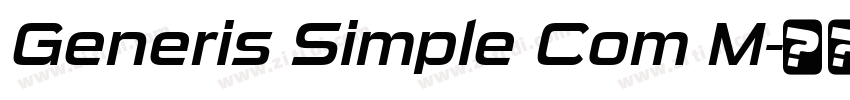 Generis Simple Com M字体转换
